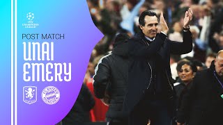 POST MATCH  Unai Emery on Victory over Bayern Munich [upl. by Eldrida]