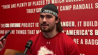 Badgers OLB Jeff Pietrowski on transfer new role leadership and more [upl. by Noirred]