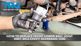 How to Replace Front Lower Ball Joint 20072013 Chevy Silverado 1500 [upl. by Zosema512]