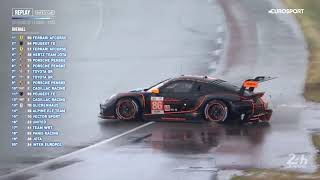 5 cars crashspin during heavy rain  3h in  24h Le Mans 2023 [upl. by Pepito348]