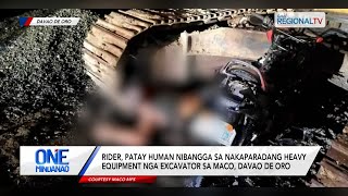 One Mindanao Rider patay human nibangga sa nakaparadang heavy equipment [upl. by Salokin]