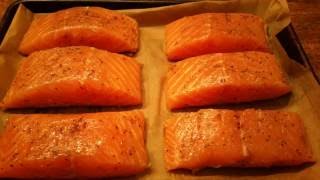 Awesome Salmon Filet Oven Broiled in 7 Minutes [upl. by Elodie]