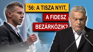 A TISZA nyit🫡 a Fidesz bezárkózik 😶‍🌫️ 1956 emlékére  Magyar Péter vs Orbán Viktor beszéde [upl. by Nasaj366]