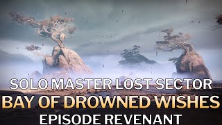 Solo Flawless Master Lost Sector  Hunter Destiny 2 Bay of Drowned Wishes [upl. by Nettirb]