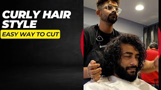 curly hair men style  घुंघराले बाल कैसे काटें  rajendrapalaskar9497 youtuber hairstyle [upl. by Magnien]