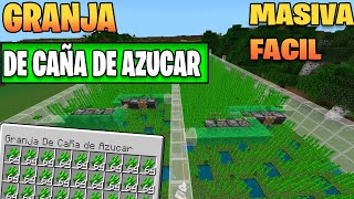 Minecraft Bedrock Granja de Caña Masiva y Sencilla 😱 11812 [upl. by Beulah]