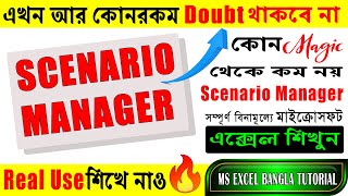 IMPORTANCE of SCENARIO MANAGER in excel 💥How To Use Scenario Manager in ExcelExcel Bangla tutorial [upl. by Clancy83]