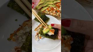 Salmon Shrimp Sushi Bake  MyHealthyDish [upl. by Nevanod]