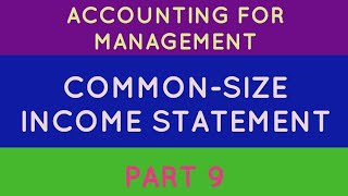 COMMONSIZE INCOME STATEMENTPART 9 [upl. by Asennav]