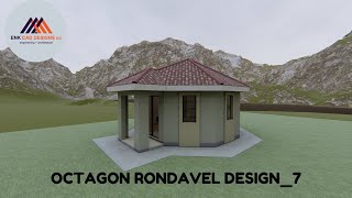 Octagon Rondavel Design7  Yurt Floor Plans  Rondavel House Plan Design [upl. by Erfert]