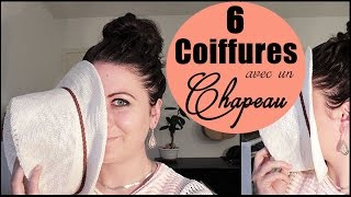 ➳ 6 coiffures avec un CHAPEAU Cheveux longs amp cheveux courts LA Hairstyle Inspiration [upl. by Arabele]