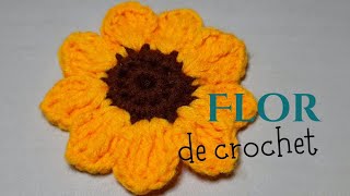 Flor tejido a crochet diseño creativo para adornar prendas de vestir tapetes y hacer llaveros [upl. by Charron236]