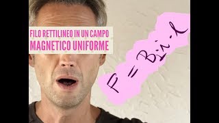 lezione di FISICA PROBLEMA di fisica RISOLTO FILO in CAMPO MAGNETICO UNIFORME forza di lorentz [upl. by Ganley823]