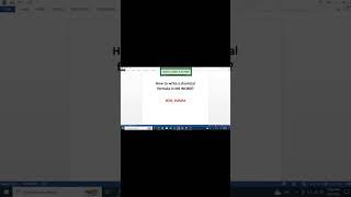 How to write a chemical formula in MS Word [upl. by Henderson]