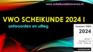 vwo scheikunde examen 2024 tijdvak 1 antwoorden en uitleg [upl. by Tham835]