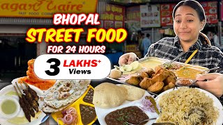 Bhopal Street Food for 24 hours  Ultimate Food Challenge😋 [upl. by Vick]