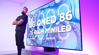 NEW LG 75inch QNED MiniLED 86 TV 2023  Unboxing amp Impressions [upl. by Heiney]