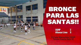 Voley Tercer puesto  II Copa Blanquiazul 2024 Alianza Lima Sub12 vs USMP Sub12 [upl. by Nalla304]