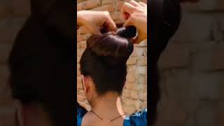 Dray  long hair combing bun💕 [upl. by Laura]