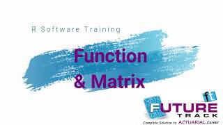 R Function amp Matrix [upl. by Nnylidnarb]