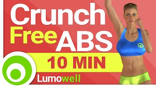 10 Minute Crunch Free Abs Workout  Standing Crunchless Ab Exercises [upl. by Fairley]