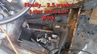 How to Remove Floorpans in MGB MGA MG Midget  How to Replace Floorpans [upl. by Nnaeirual]