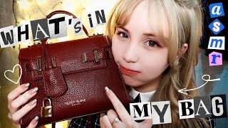 ASMR Whats in my bag👜 fluffy mic amp ear to ear Japanese amp English whispers💗 [upl. by Slavic]