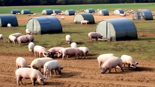 How Free Range Farms In America Raise Millions Of Pigs  Farming Documentary [upl. by Naleek344]