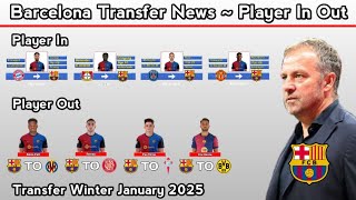 Barcelona Transfer News  Player In amp Player Out Transfer Winter January 2025 [upl. by Aliac]