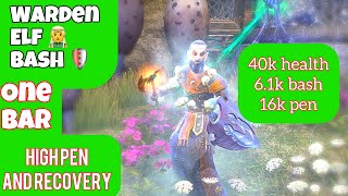 ESO 🛡️WARDEN ELF BASH🛡️High Sustain and Damage One Bar Bash Warden PVP Build theory craft [upl. by Yllim]