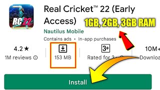 🔥How To Download Real Cricket 22 In 2GB3GB Ram  Rc22 For 2GB3GB Ram Download Now  Rc22 Download [upl. by Radu]