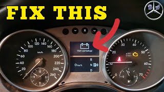 Mercedes Battery warning on Easy Fix [upl. by Stacee]