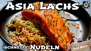 Lachs vom Zedernholz mit Asianudeln  030 BBQ [upl. by Rohn]