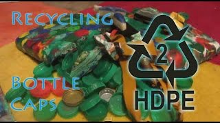 How to Recycle HDPE Bottle Lids Into Very Strong Sheet Material  Easy Method [upl. by Anegue]