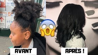 ON DECOUVRE SA VRAI LONGUEUR  😱 LISSAGE CHEVEUX CREPUS 4b4c [upl. by Kellby510]