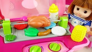 Baby doll camping griil cooking toy bag baby Doli play [upl. by Adnalram]