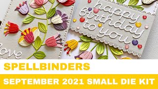 86 Spellbinders September 2021 Small Die Kit  Card Inspirations [upl. by Iborian]