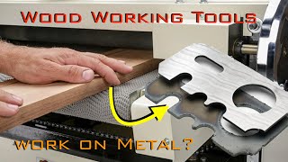 Removing Metal Slag on Laser and Plasma Cut Parts with a Wood Working Drum Sander [upl. by Akiram]