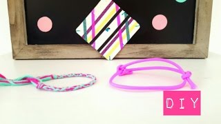 DIY Armband mit BierdeckelPappe selber machen Schiebeknoten bindenDIY Kajuete [upl. by Bradlee]