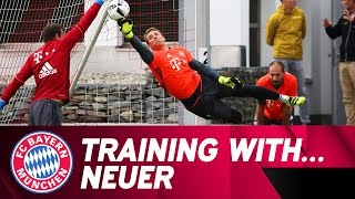 Training with Manuel Neuer  FC Bayern [upl. by Ahsikam]