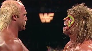 The Ultimate Warrior vs Hulk Hogan  WrestleMania VI 4k 60fps [upl. by Oivat826]