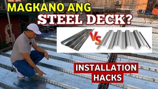 MAGKANO ANG STEELDECK  INSTALLATION HACKS [upl. by Addam]