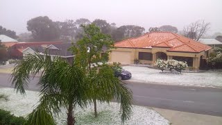 Massive Perth Hail Storm 18 Oct 2014 [upl. by Donal]