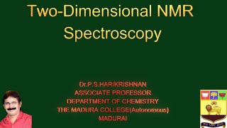 TWODIMENSIONAL NMR SPECTROSCOPY [upl. by Prudhoe]