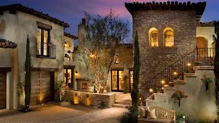 Charming Italian Style Home Inspired by a Tuscan Farm House Village  Mediterranean Architecture [upl. by Isus]