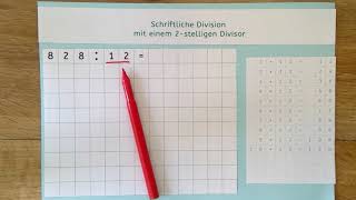 D4 Schriftliche Division mit einem zweistelligen 2stelligen Divisor Grundschule [upl. by Young]