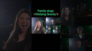 Family Sings ✨Defying Gravity✨🎤💚 shorts wicked defyinggravity sharpefamilysingers [upl. by Annaoy701]