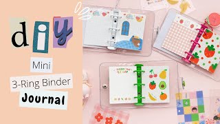 DIY Mini 3Ring Binder Journal  Super Easy Tutorial Stationery Tutorial [upl. by Jacky]