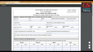 Small Vessel Sea Service Form Section I [upl. by Hyams]