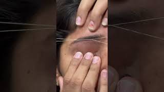 Eyebrow threading 🧵 besttutorialofthreadingeyebrow [upl. by Einama581]